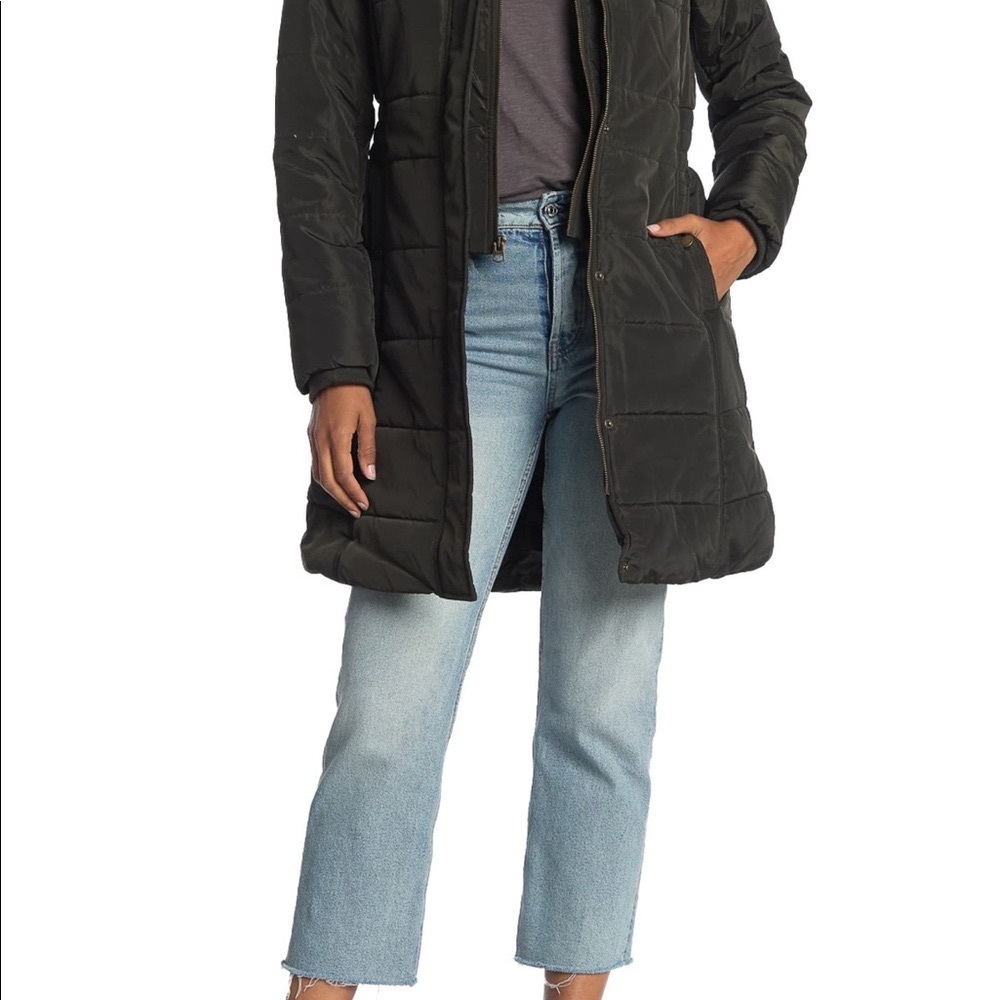 Lucky brand Missy Long Hooded Puffer Jacket